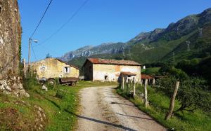 Walking up the road from the cottage