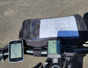 Navigating by Ride with GPS cue sheet and Garmin