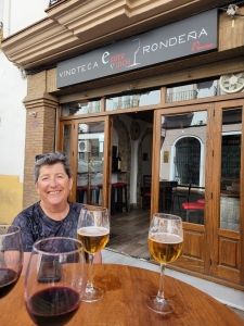 Joanne at Entre Vinos, Ronda