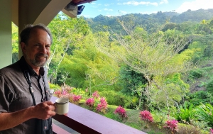 Morning coffee on our balcony