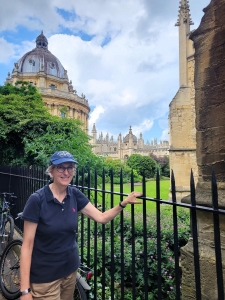 Liza admiring the "dreaming spires"