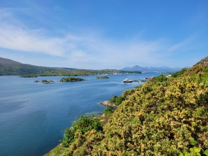Driving to Isle of Skye (bridge in distance)