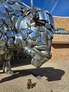 Chrome on the Range II bison statue