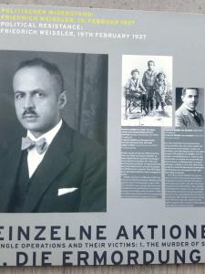 Friedrich Weissler on the memorial wall