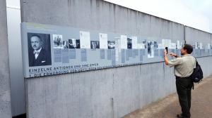 Robert at the memorial wall