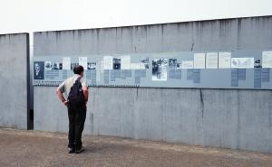Robert at the memorial wall